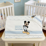 Completo lenzuola 3 pezzi culla/carrozzina Mickey Mouse "Cute & Cuddly" 100% cotone - Disney Baby