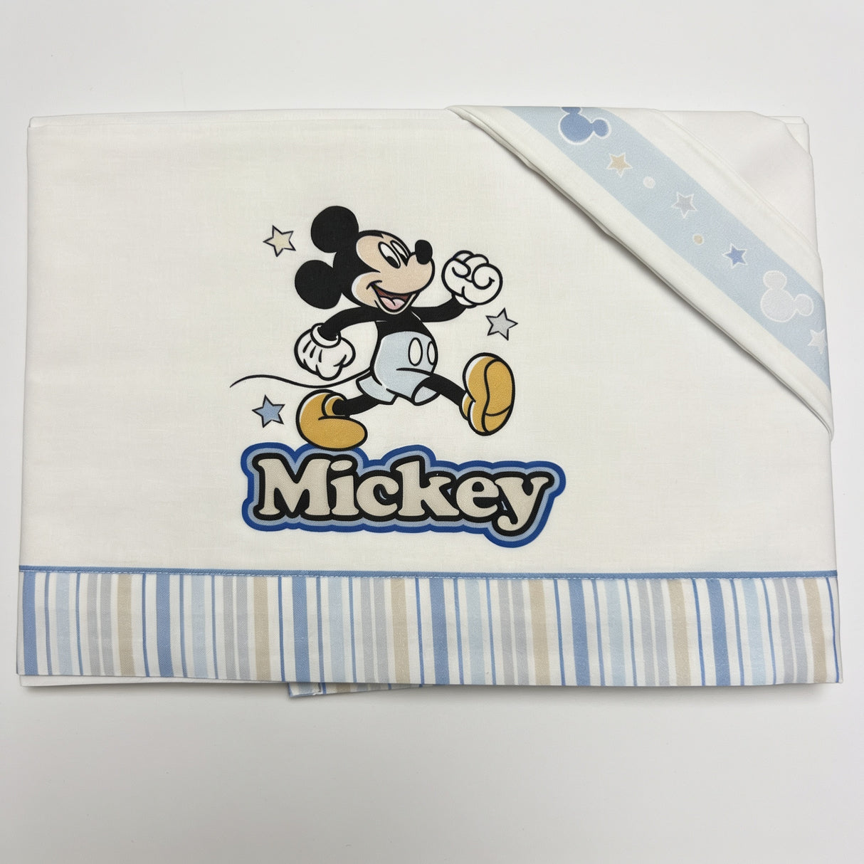 Completo lenzuola 3 pezzi culla/carrozzina Mickey Mouse Magic 100% cotone - Disney Baby
