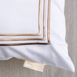 Set da 2 Federe Per Guanciali Sissi In Raso Di Cotone Con 4 Volani by Maestri Cotonieri Home