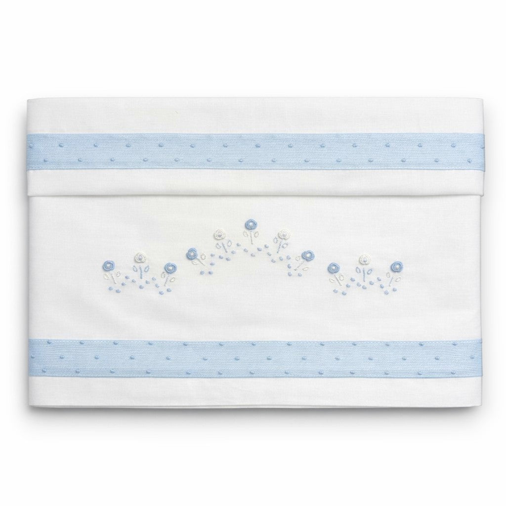 Completo Lenzuola Culla Ricamato a Mano 100% Cotone 3 Pezzi – Elite