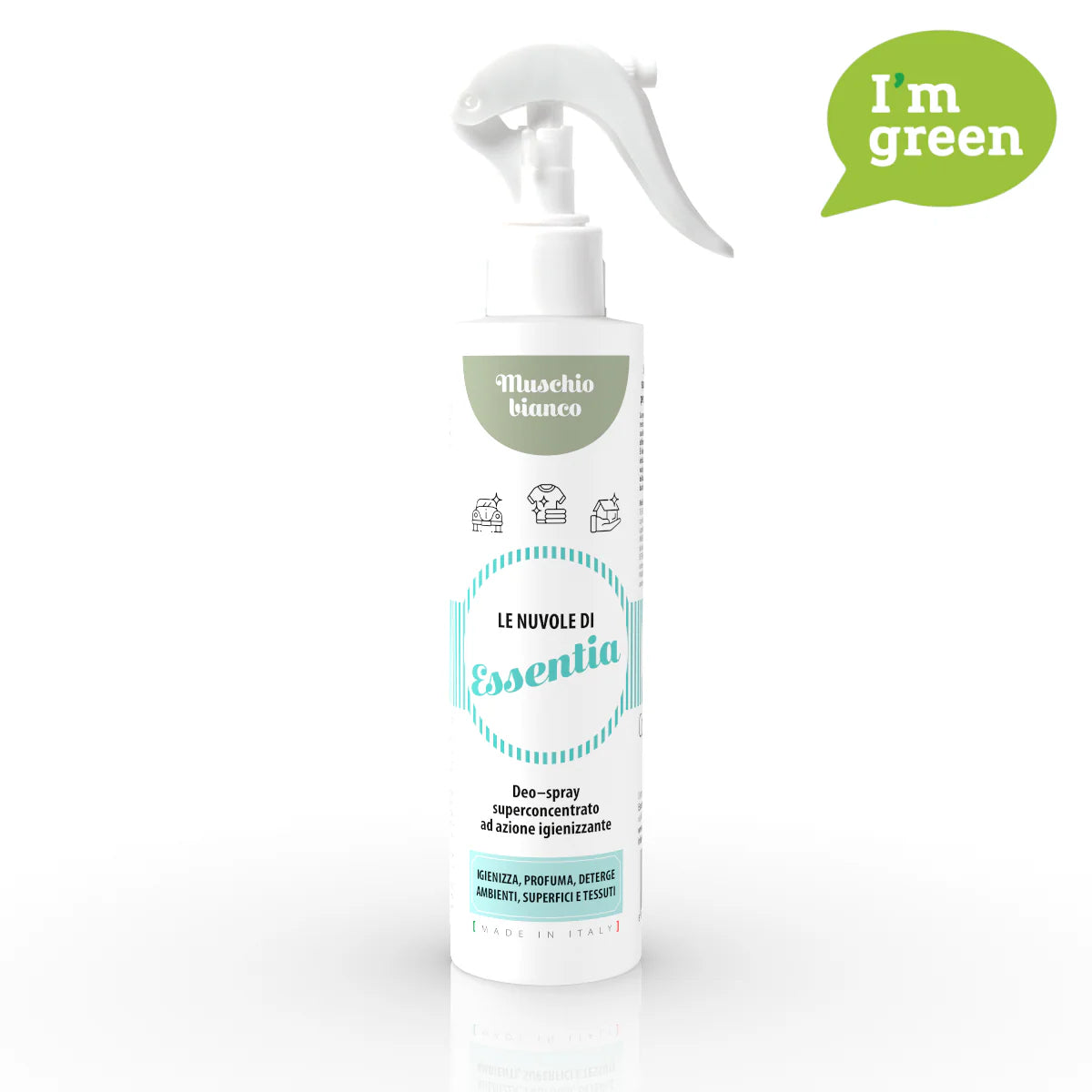 Spray Igienizzante Profumato Le Nuvole di Essentia INTENSE Muschio Bianco 250 ml - Essentia