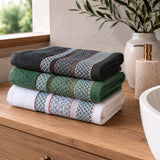 Set Asciugamani 3 Viso + 3 Ospite Zante 100% Cotone - Maestri Cotonieri Home