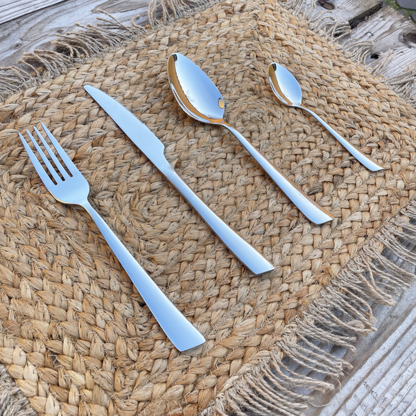 Set di Posate in Legno Nero Wooden Cutlery 18pz