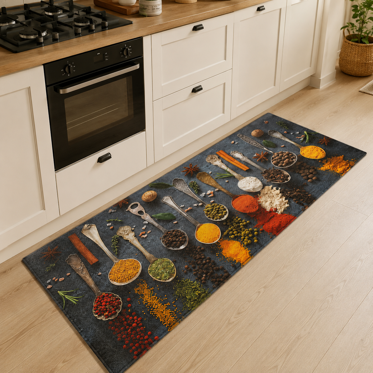 Tappeto Passatoia Cucchiai SPEZIE in Vinile 120 cm   Montemaggi