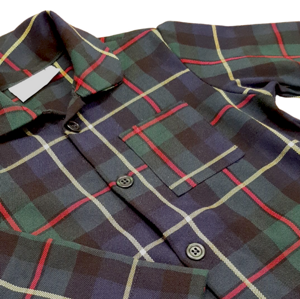 Pigiama Bimbo E Bimba TARTAN BLU In Flanella By Maestri Cotonieri (Natale)