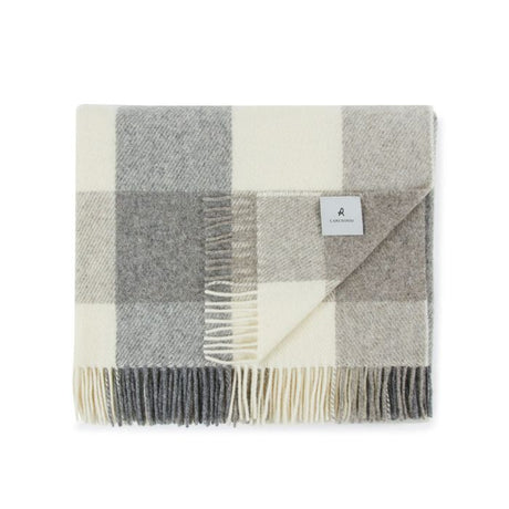 Plaid Adamello Check Frangiato in Pura Lana Vergine 220x250cm - Lanerossi