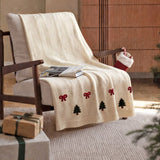 Plaid Natalizio Dolomiti Lavorato a Maglia 130x170 cm - Maestri Cotonieri