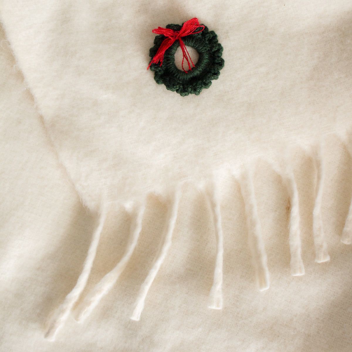 Plaid Ghirlanda Avorio – Maestri Cotonieri Home | Eleganza Natalizia