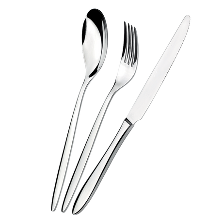 Set 24 Posate Elena Acciaio Inox Lucido Nickel Free in Scatola Vetrina - Domus&Design