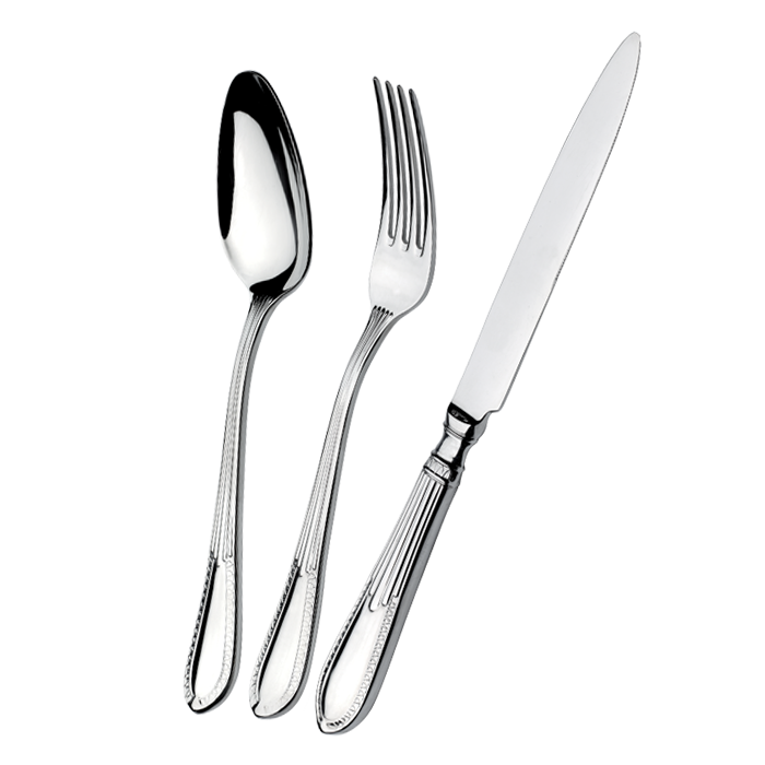 Set 24 Posate Elisabeth Acciaio Inox 18/10 Lucido in Scatola Vetrina - Domus&Design