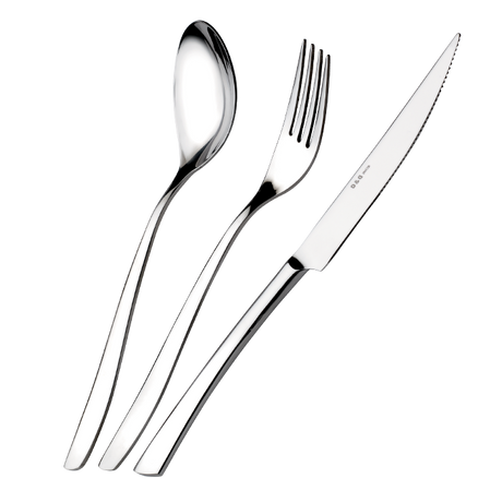 Set 24 Posate Glamour Acciaio Inox Lucido Nickel Free in Scatola Vetrina - Domus&Design