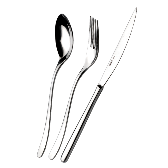 Set 24 Posate Iris Acciaio Inox Lucido Nickel Free in Scatola Vetrina - Domus&Design