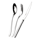 Set 24 Posate Iris Acciaio Inox Lucido Nickel Free in Scatola Vetrina - Domus&Design