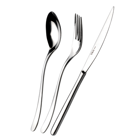 Set 24 Posate Iris Acciaio Inox Lucido Nickel Free in Scatola Vetrina - Domus&Design