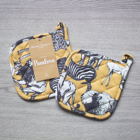 Set 2 Presine da Cucina Pandora Maestri Cotonieri Home in Cotone Fantasia