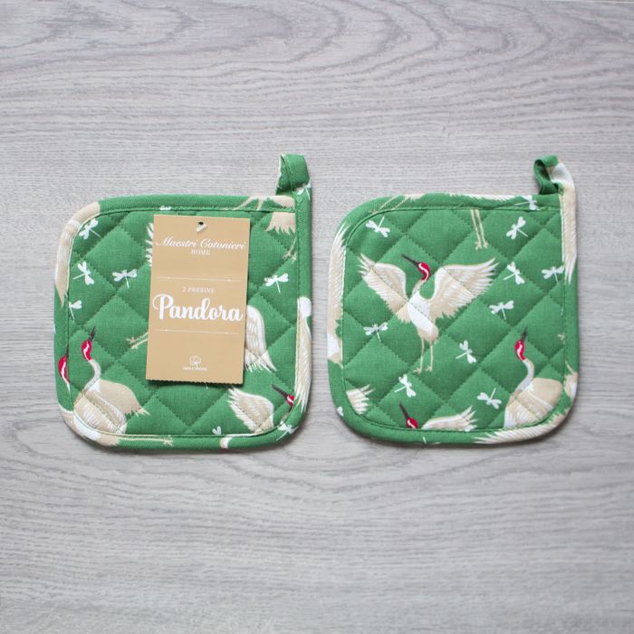 Set 2 Presine da Cucina Pandora Maestri Cotonieri Home in Cotone Fantasia