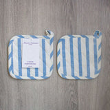 Set 2 Presine da Cucina Portofino Maestri Cotonieri Home in Cotone Rigato