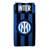 Completo Lenzuola Singolo FC Inter Ufficiale in 100% Cotone – Nero Azzurro