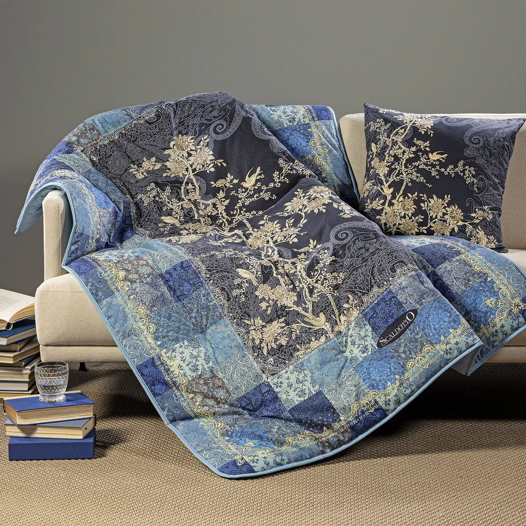 Plaid Scaldotto In Cotone Pettinato Berry - Caleffi