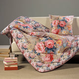 Plaid Scaldotto In Cotone Pettinato Flora - Caleffi