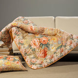 Plaid Scaldotto In Cotone Pettinato Flora - Caleffi