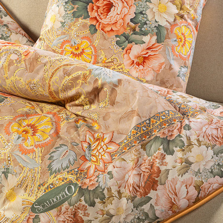 Plaid Scaldotto In Cotone Pettinato Flora - Caleffi