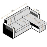 Copridivano elastic COVER PENISOLA adaptable Zucchissime – 2/3/4 Posti