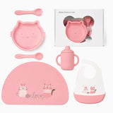 Set Pappa Svezzamento Baby 6 Pezzi in Silicone Alimentare art. CR1034 - Ellepi