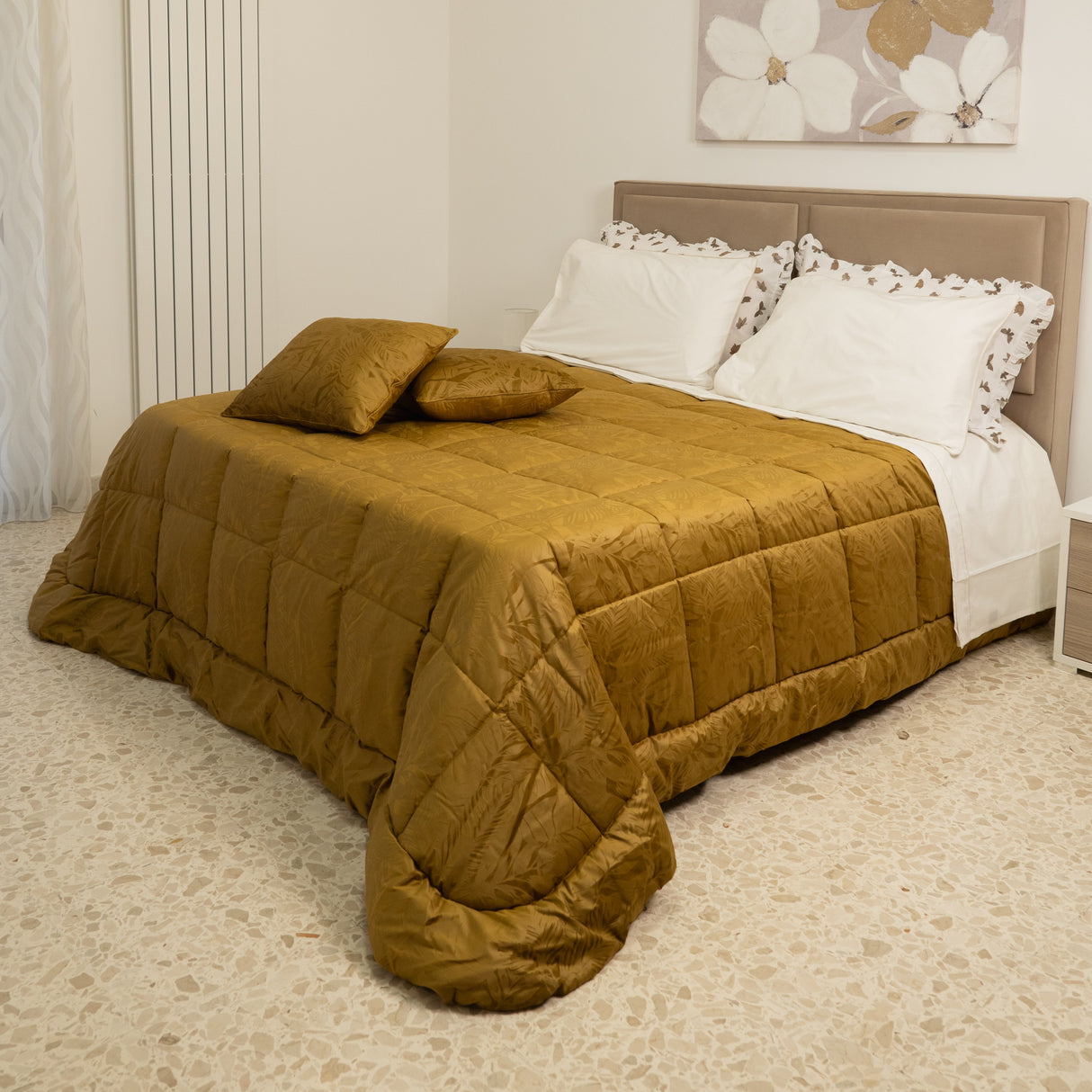 Trapunta In Velluto Jacquard Jungle by Linea Oro