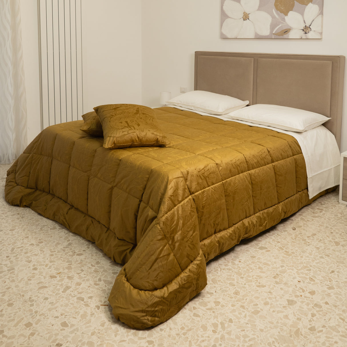 Trapunta In Velluto Jacquard Jungle by Linea Oro