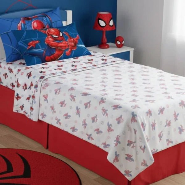 Completo Lenzuola Spider-Man Web 100% Cotone - Caleffi