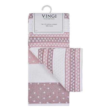 Set 2 Strofinacci Lily 100% cotone - Vingi