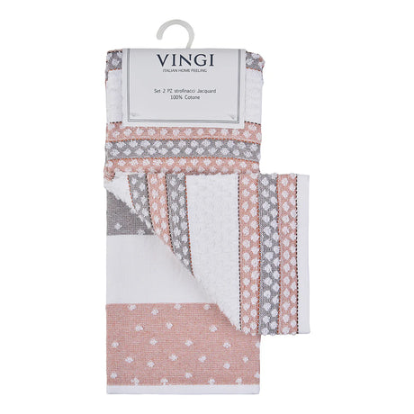 Set 2 Strofinacci Lily 100% cotone - Vingi