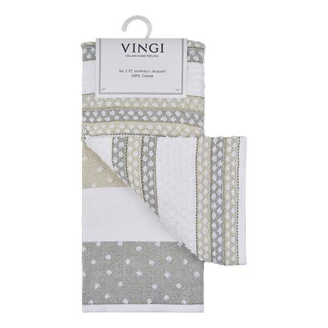 Set 2 Strofinacci Lily 100% cotone - Vingi