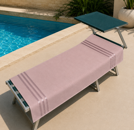 Telo Mare Polo Stripe 90x170 cm in Cotone e Spugna Assorbente