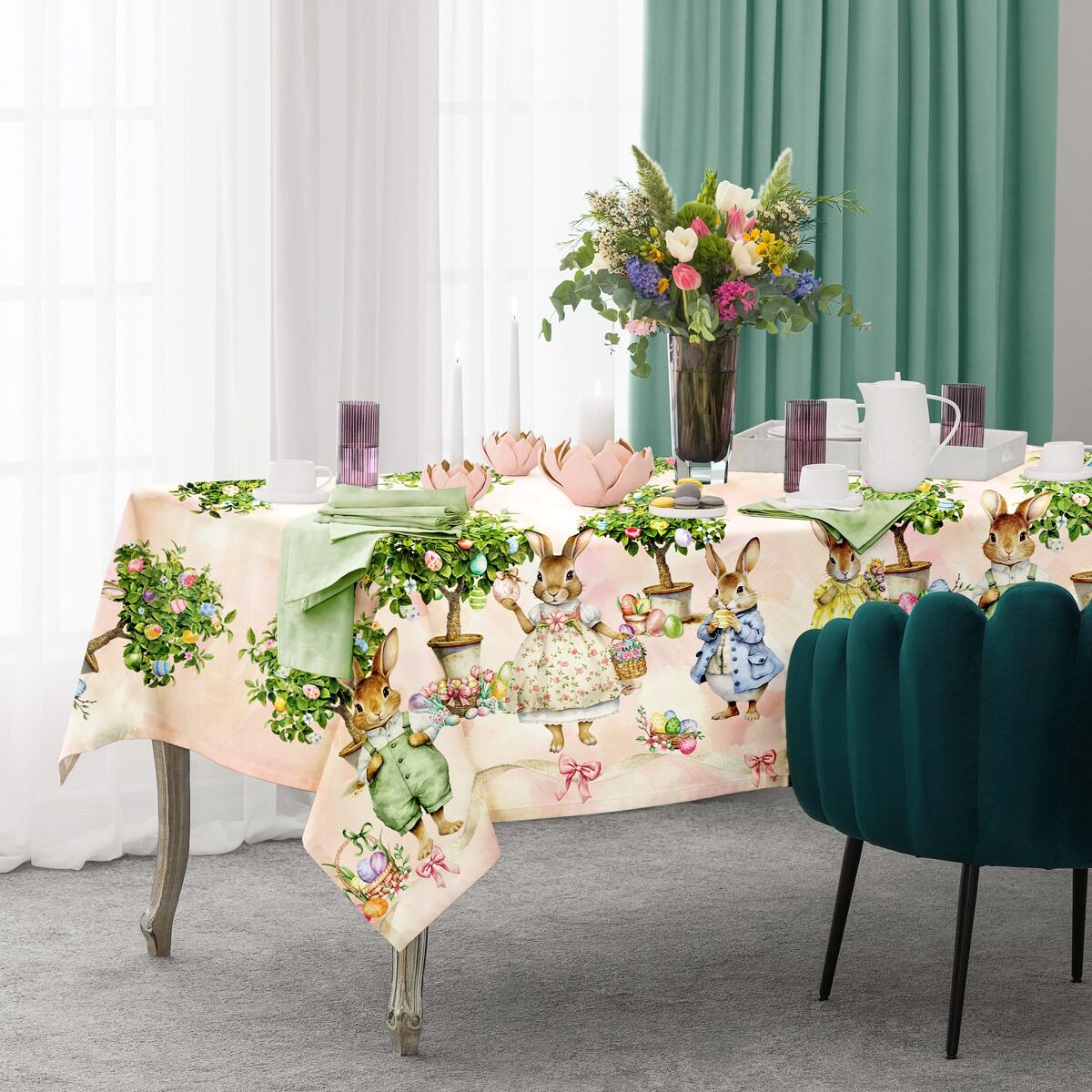 Tovaglia Albero Delle Uova - Maestri Cotonieri