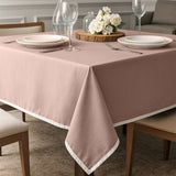 Tovaglia India Maestri Cotonieri Home in Panama di Cotone con Bordo Bianco – 6 o 12 Posti