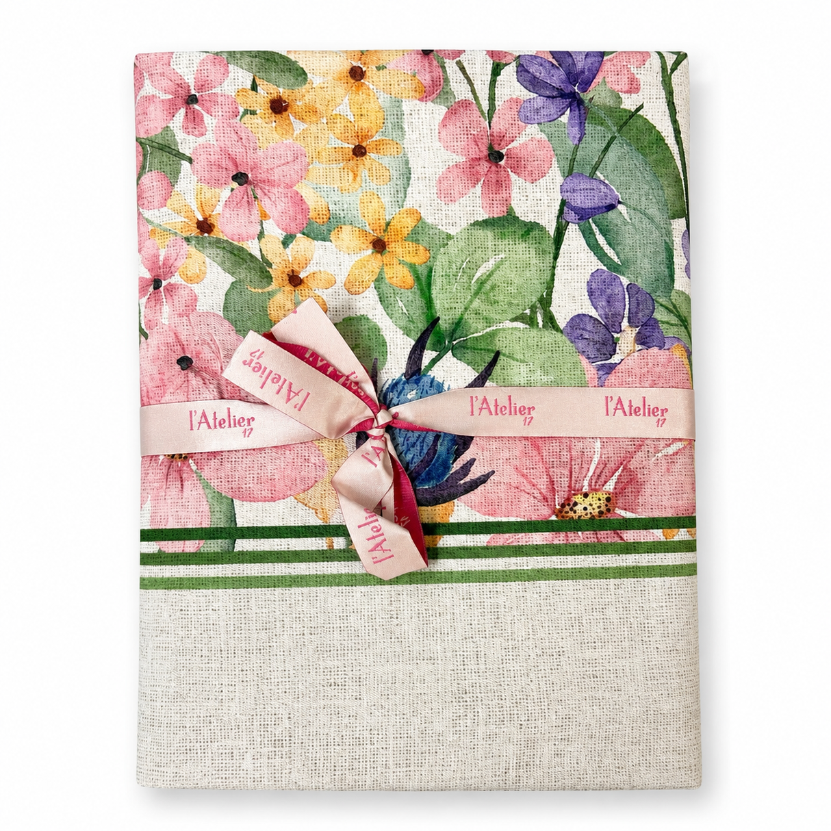 Tovaglia In The Garden Disegno 32 L'Atelier 17 Floreale 100% Cotone Made in Italy