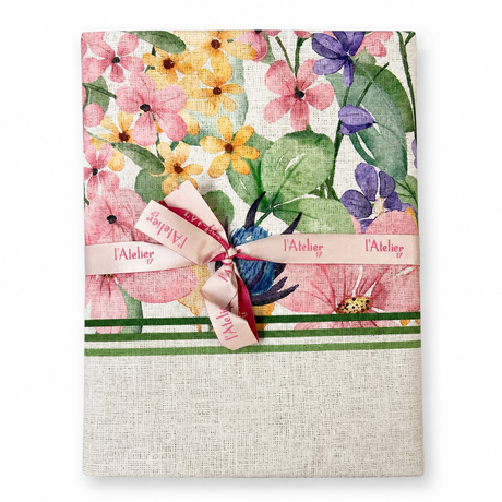 Tovaglia In The Garden Disegno 32 L'Atelier 17 Floreale 100% Cotone Made in Italy