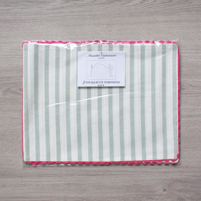 Set 2 Tovagliette Colazione Portofino Maestri Cotonieri Home in Cotone Double Face