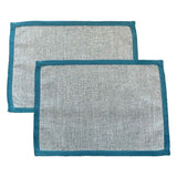 Set di 2 Tovagliette all’americana antimacchia in lino pavone - Magilù