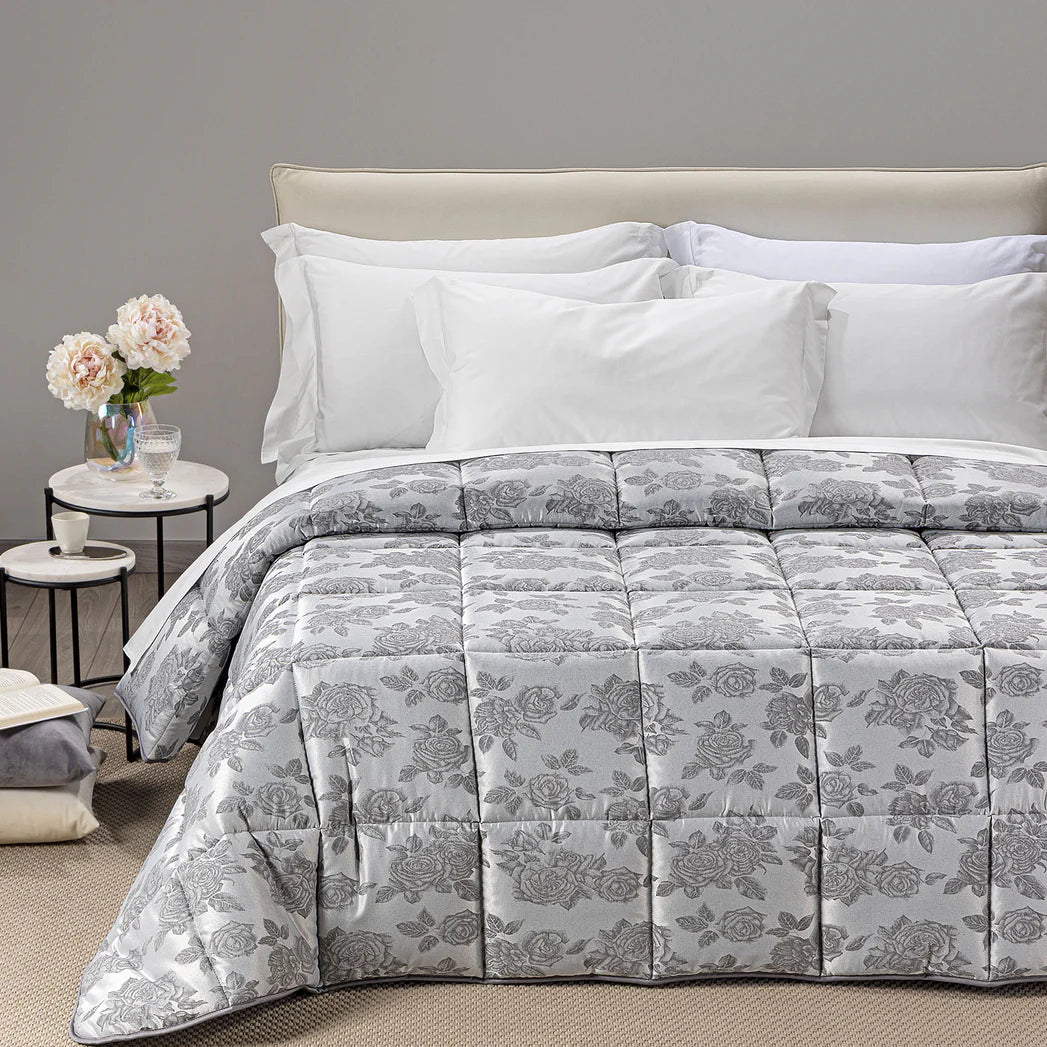 Trapunta In Raso Jacquard Floret - Caleffi