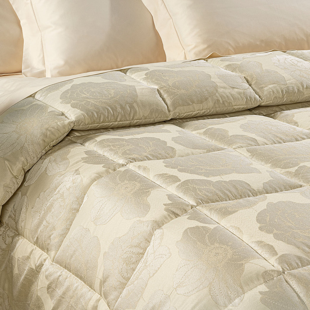 Trapunta In Raso Jacquard Flory - Caleffi