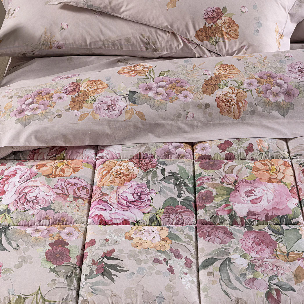 Trapunta In Cotone Ikebana Matrimoniale - Caleffi