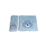 Set Asciugamani Baby 1+1 in Spugna di Cotone Yoghi - Vingi