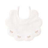 Bavaglino Neonato 193 Fiocchetti Cotone Ricamato - Maestri Cotonieri Home