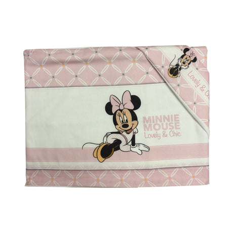 Completo lenzuola 3 pezzi culla/carrozzina Minnie 100% cotone - Disney Baby