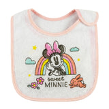 Set 6 Bavaglini Disney Mickey Mouse o Minnie Mouse Spugna Plastificata Impermeabile- Disney