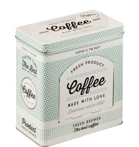 Scatola Latta Portacialde Caffè Disegni Assortiti 16x9x17,7 cm - Montemaggi