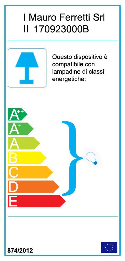 LAMPADARIO MAINE -B- CM Ø 19X44